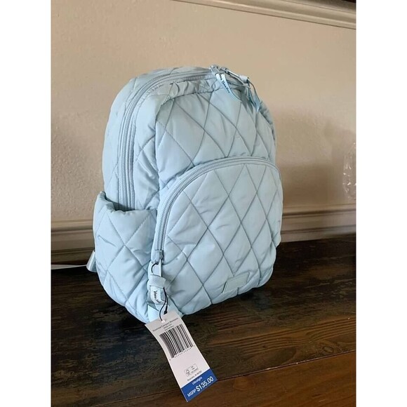 Vera Bradley Ultralight Compact Backpack Sea Salt Blue -NWT - Picture 2 of 5
